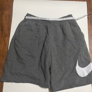 Nike Shorts Size Medium Gray/White Big Swoosh
